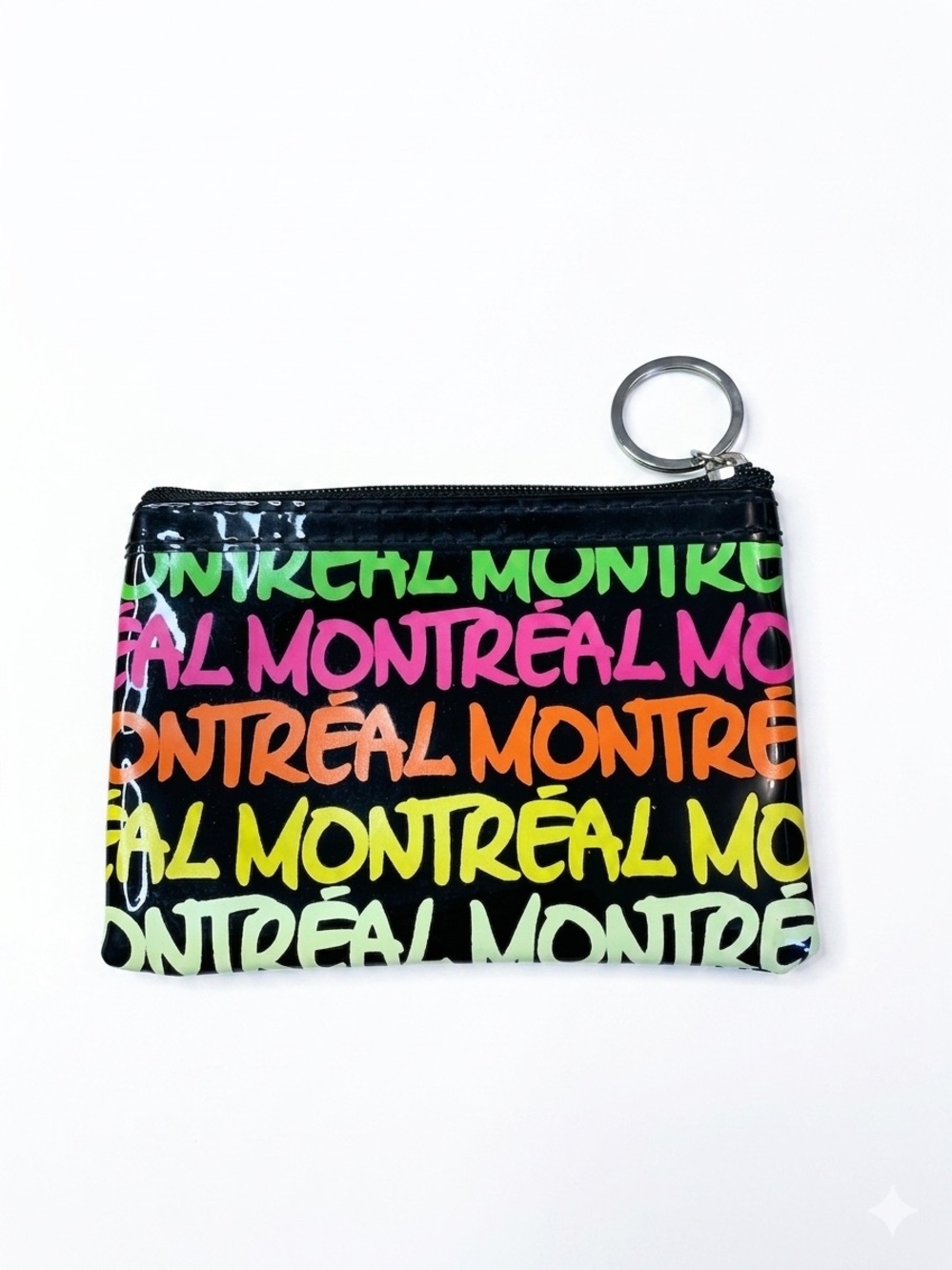 Robin Ruth Montreal Keychain Coin Purse Black Graffiti Logo